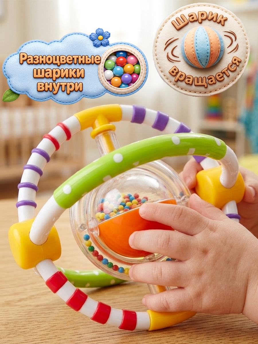 Игрушка Mioshi погремушка Развивающая игрушка - фото 2
