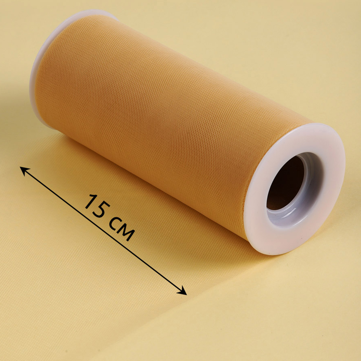 Фатин в шпульках TBY средней жесткости ширина 150 мм уп.22.86м песочный - фото 2