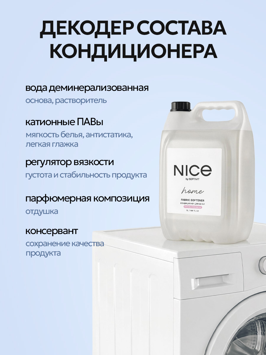 Кондиционер NICE by Septivit Cotton Flower 5 л - фото 8