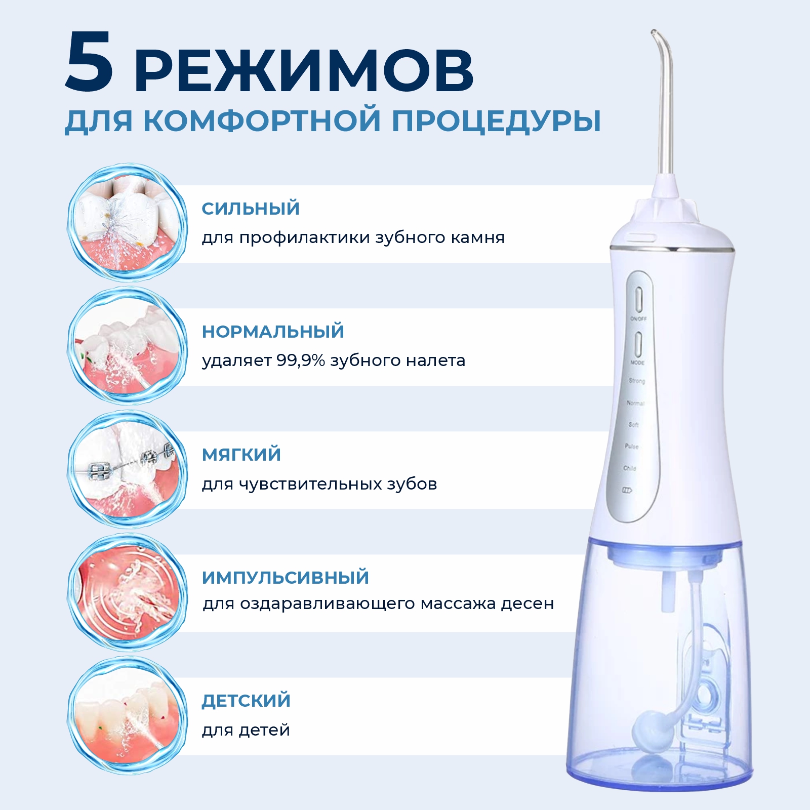Ирригатор MY BRILLIANT SMILE импульсный - фото 5