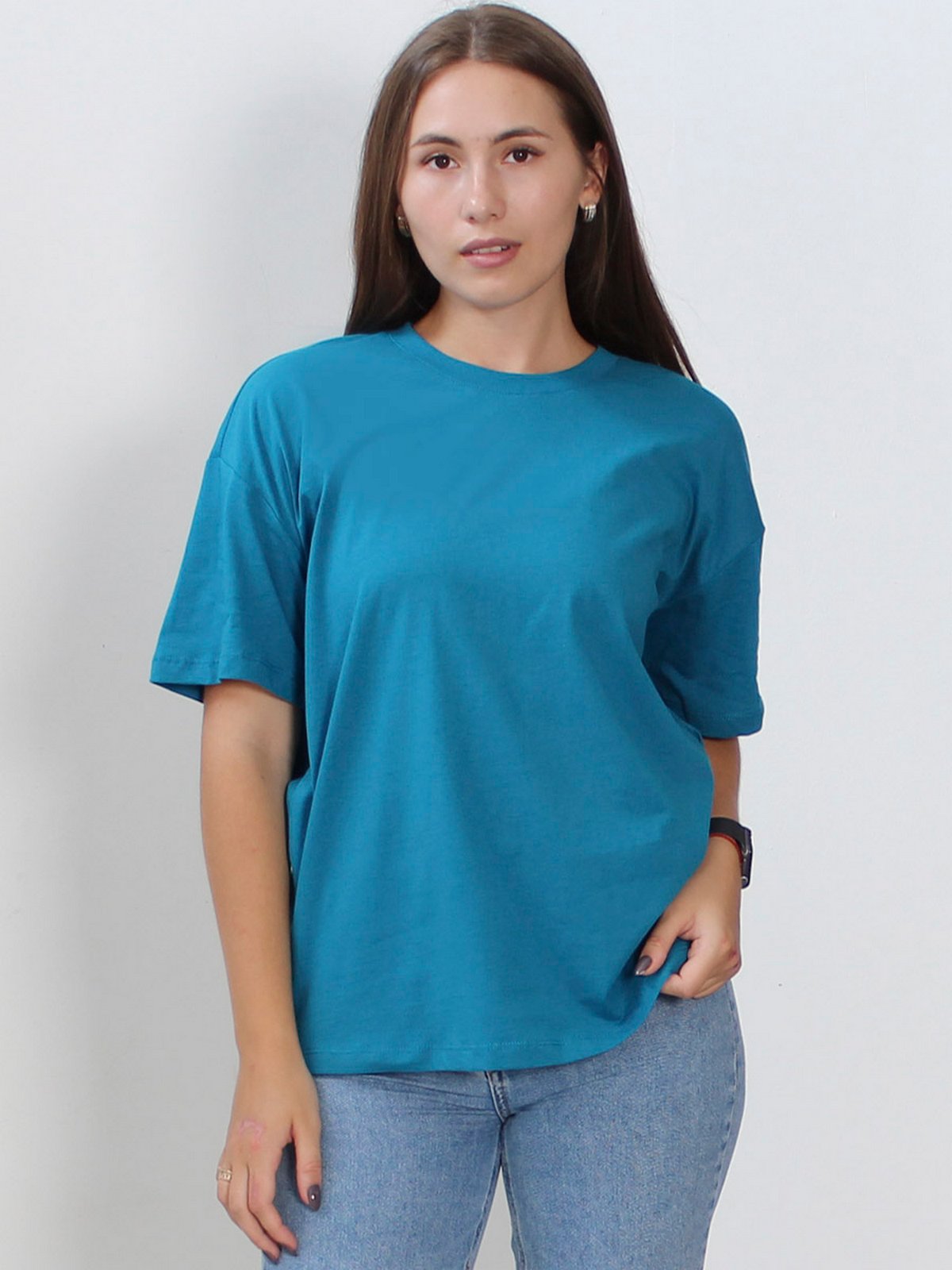Футболка STELLA MODA 11601_темно-бирюзовый - фото 4