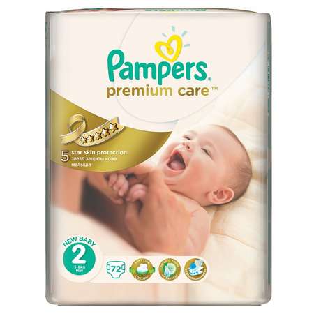 Подгузники Pampers Premium Care 2 (3-6 кг) 72 шт.