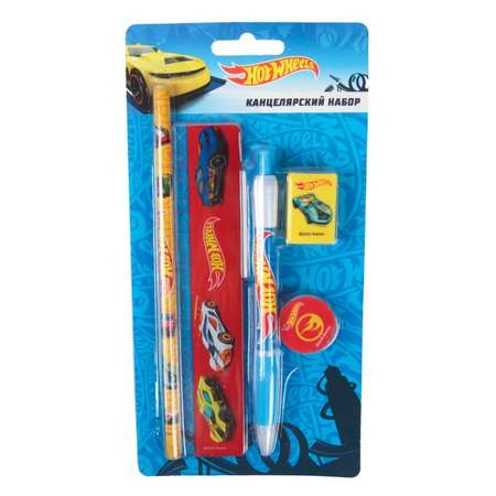 Набор канцелярский Erhaft Hot Wheels 5 предм.