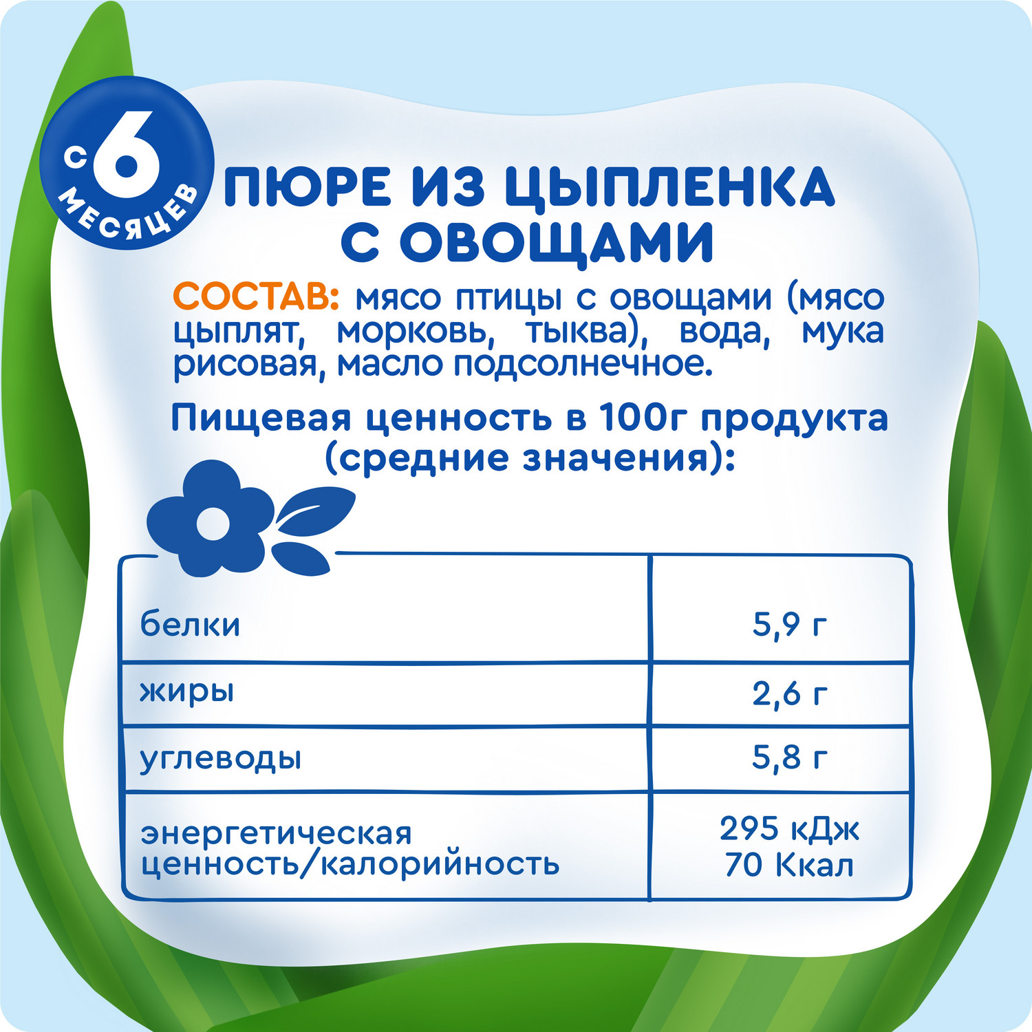 Пюре Агуша Цыпленок-овощи с 6 мес 100 г - фото 6