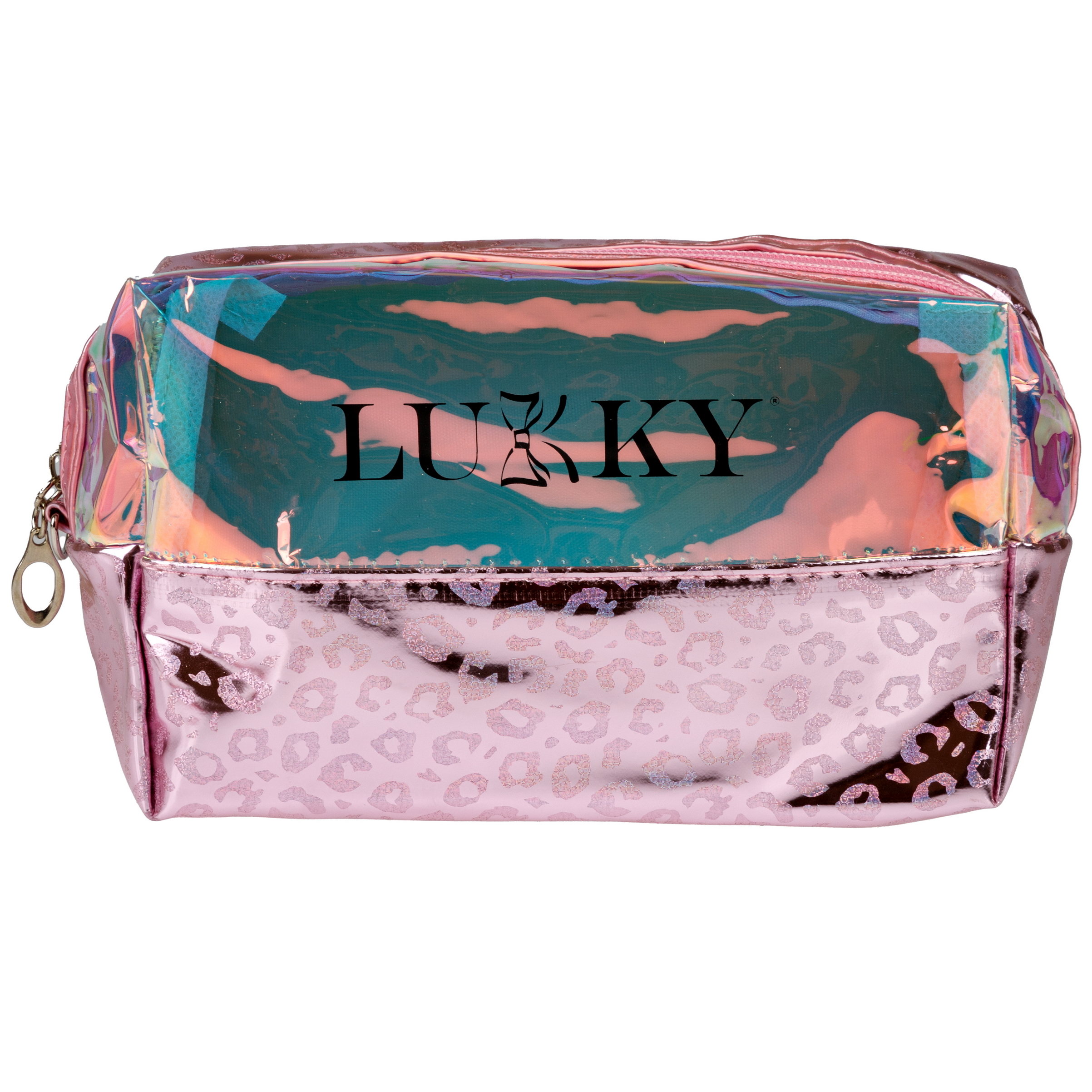 Косметичка LUKKY Shiny Leo блестящая с леопардовым принтом 18х 10х 7 см - фото 2