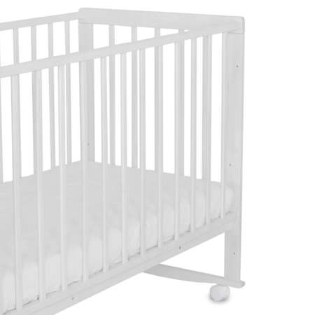 Детская кроватка Babyton прямоугольная, без маятника (белый)
