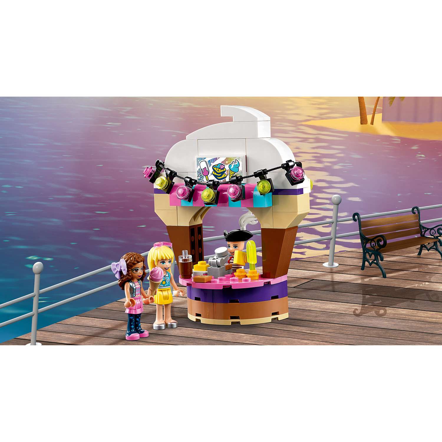 Конструктор LEGO Friends Прибрежный парк развлечений блочный - фото 12