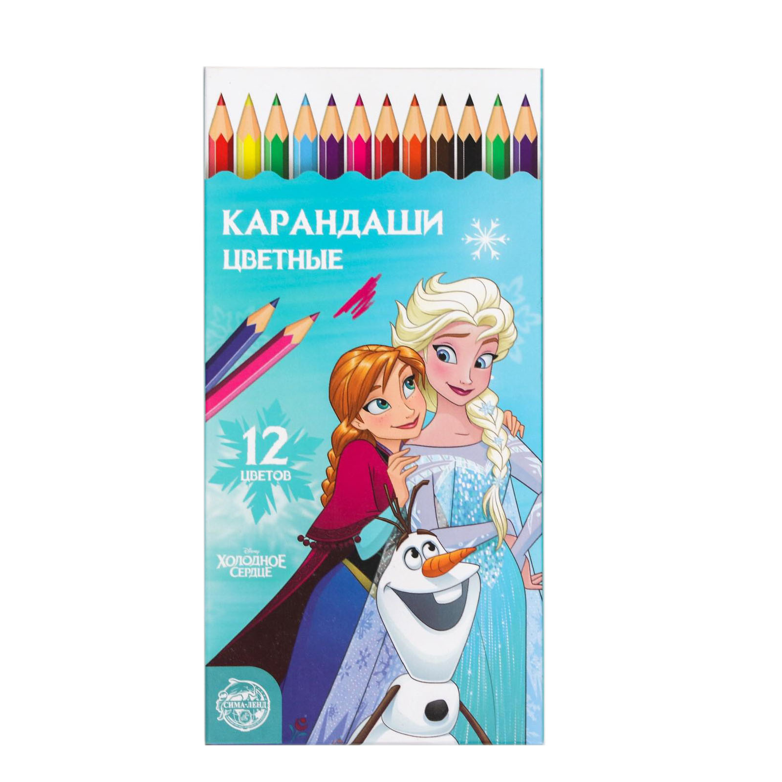 Карандаши цветные Disney 12 шт. - фото 4