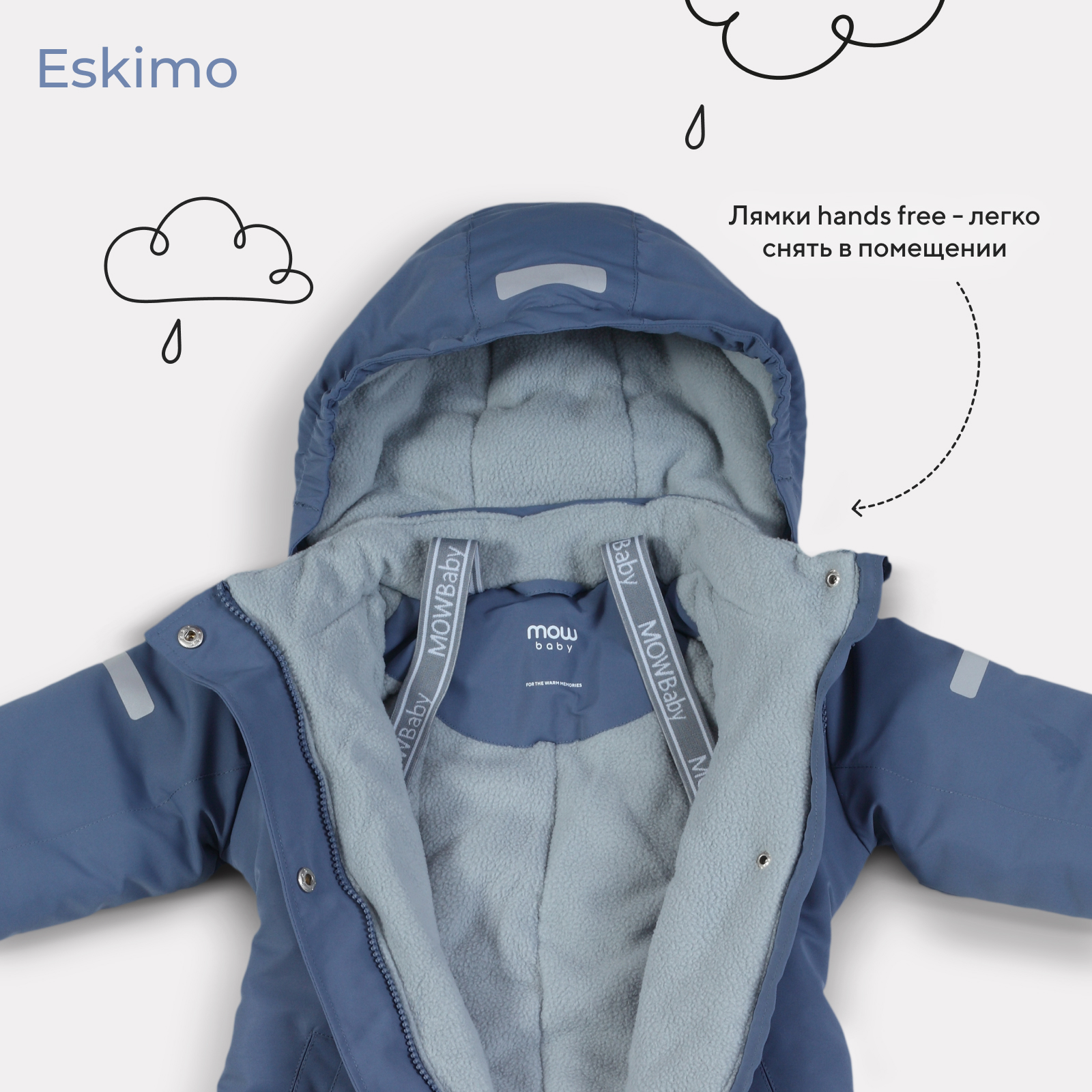 Комбинезон MOWbaby blue 158/20 - фото 6