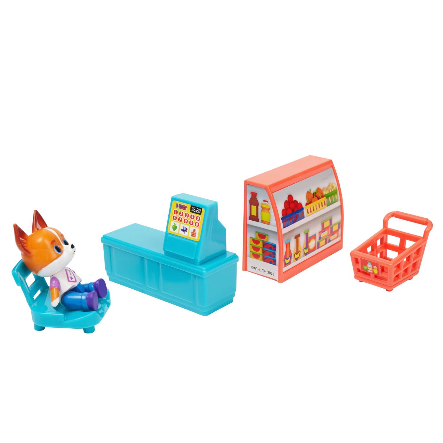 Игровой набор Кошечки-собачки тележки и корзинки, касса - фото 1