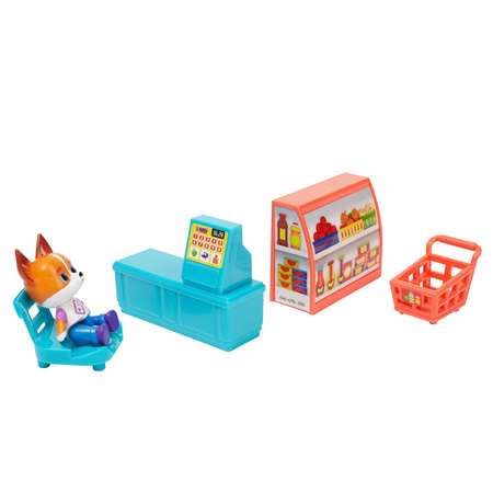 Игровой набор Кошечки-собачки тележки и корзинки, касса