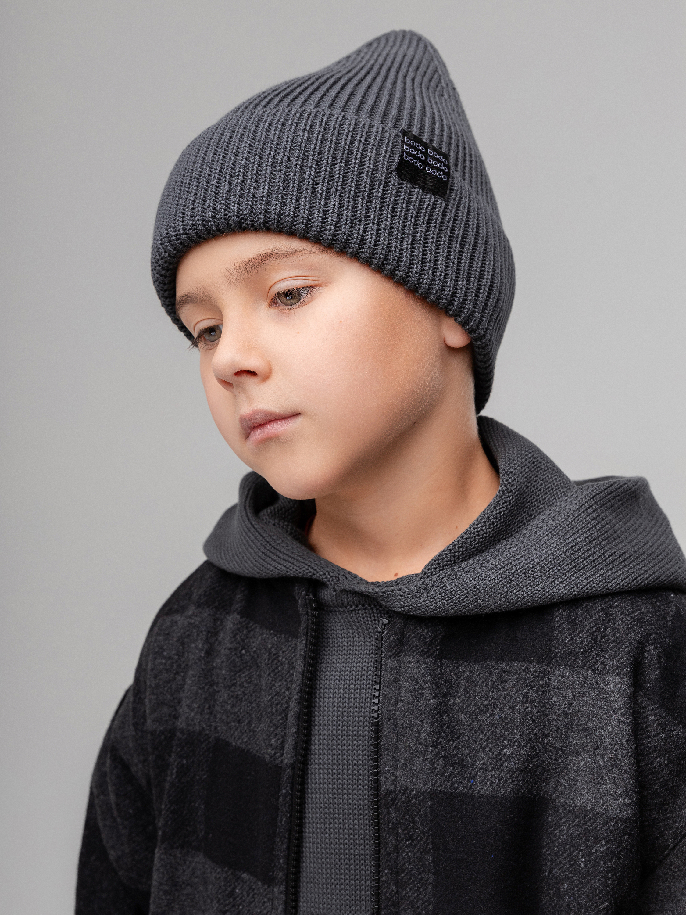 Шапка Bodo 10-425MU_темно-серый - фото 1
