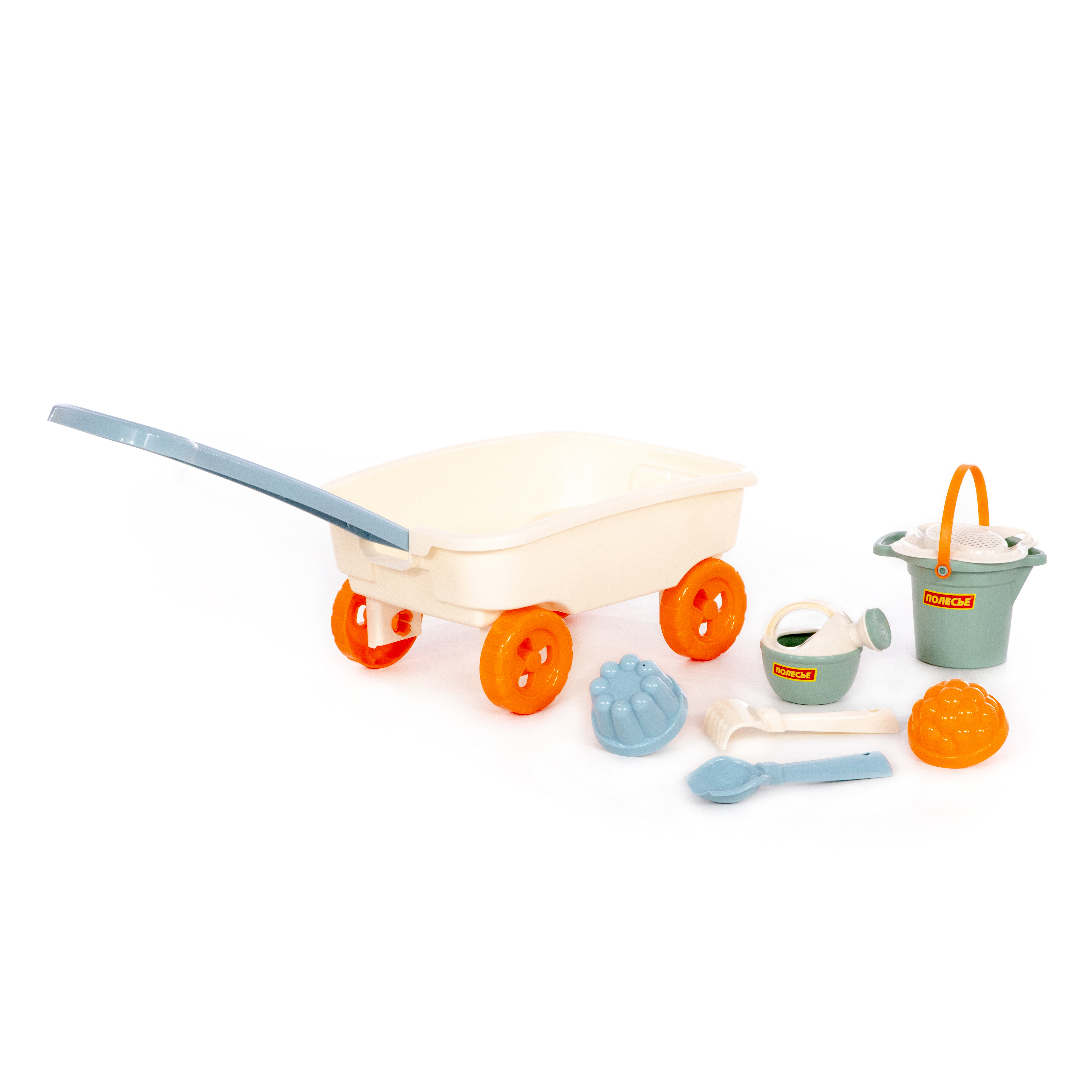 Песочный набор Полесье с тележкой 1 предм. - фото 4