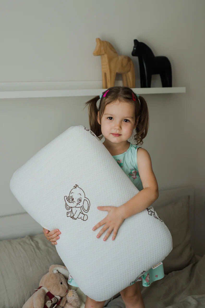 Анатомическая подушка Asvetida Kids детская 40х60 c эффектом памяти Memory Foam - фото 9