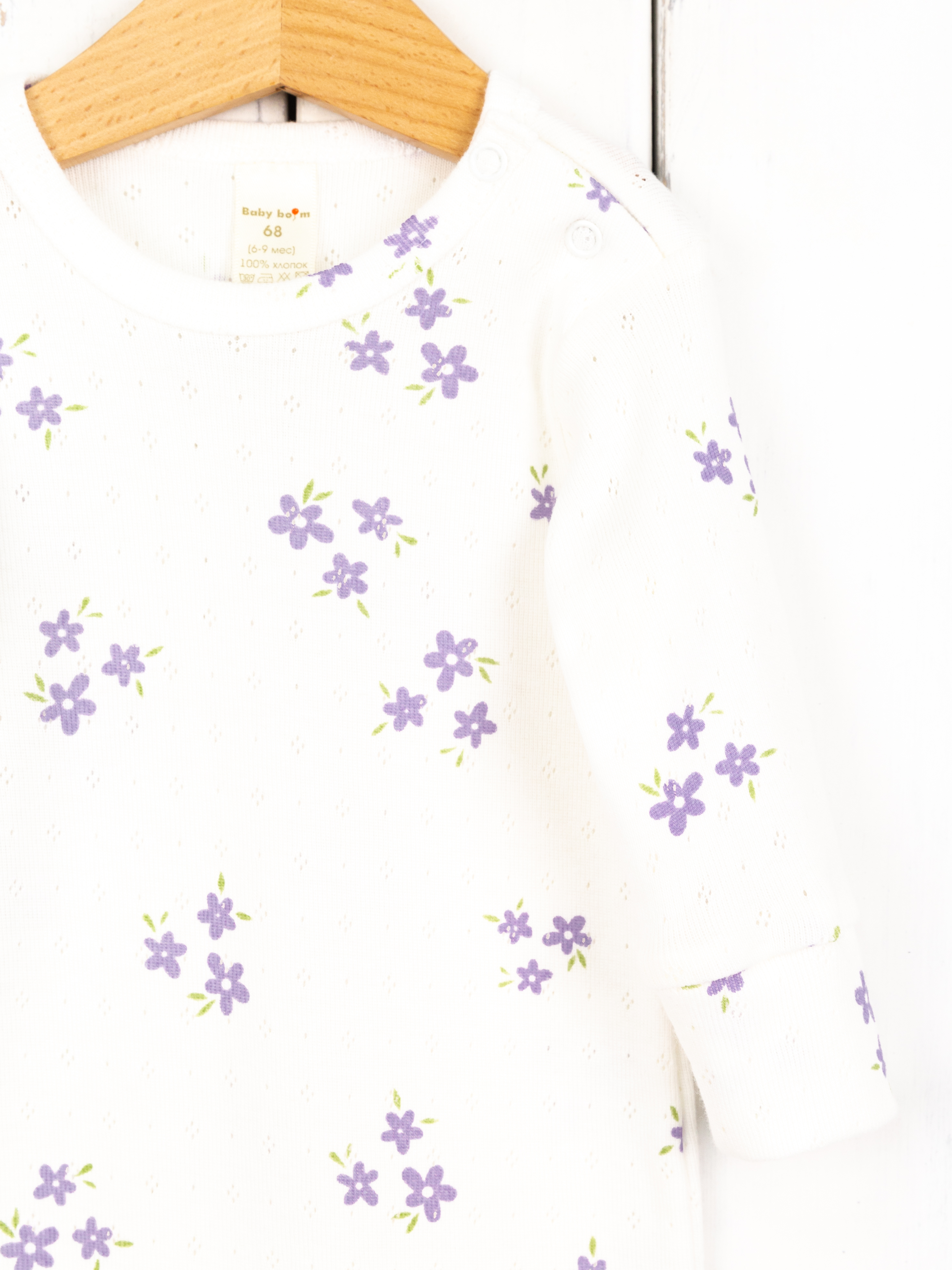 Комбинезон Baby boom К296/11-Р ажурная рибана цветочки - фото 3