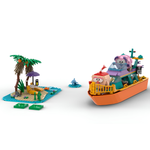 Конструктор brick labs Нюша и Бараш на лодке из мини-блоков 555 дет.