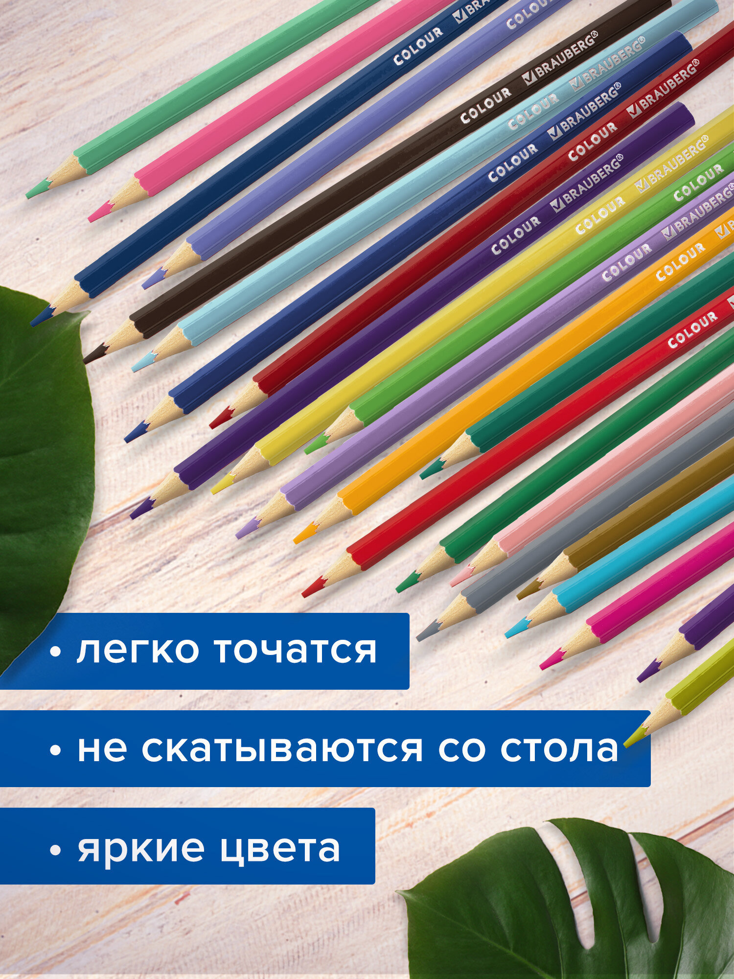 Карандаши цветные Brauberg 100 шт. - фото 3