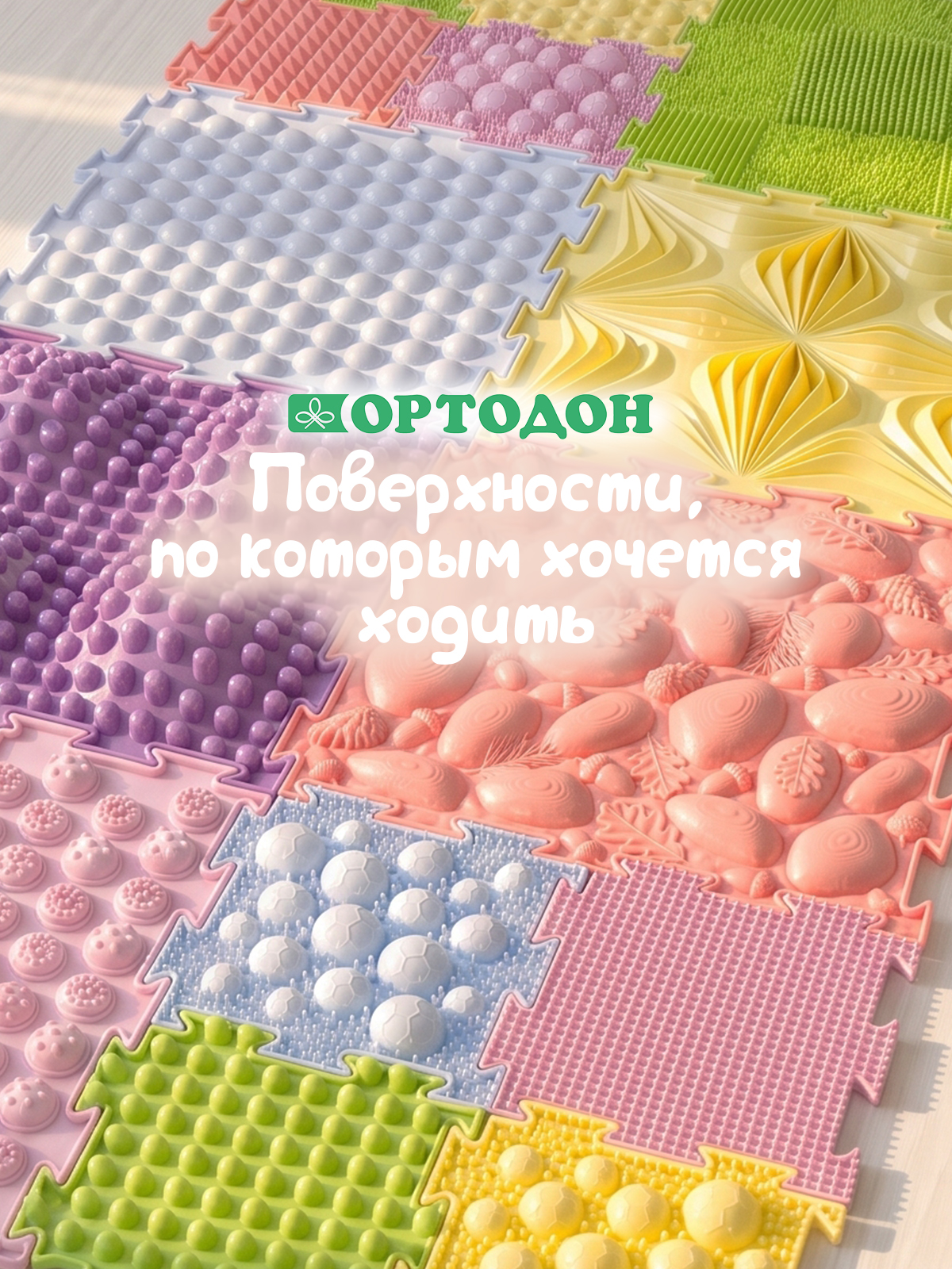 Коврик-пазл Ортодон массажный развивающий детский 26 x 200 см - фото 10