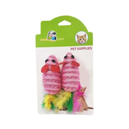 Игрушка для кошек Uniglodis Мышка розовая 2 шт
