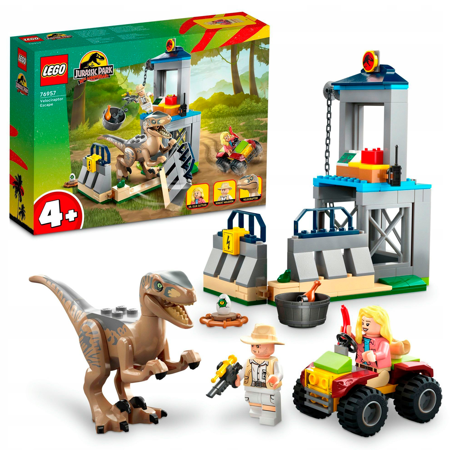 Конструктор LEGO Jurassic World Побег Велоцираптора блочный - фото 1