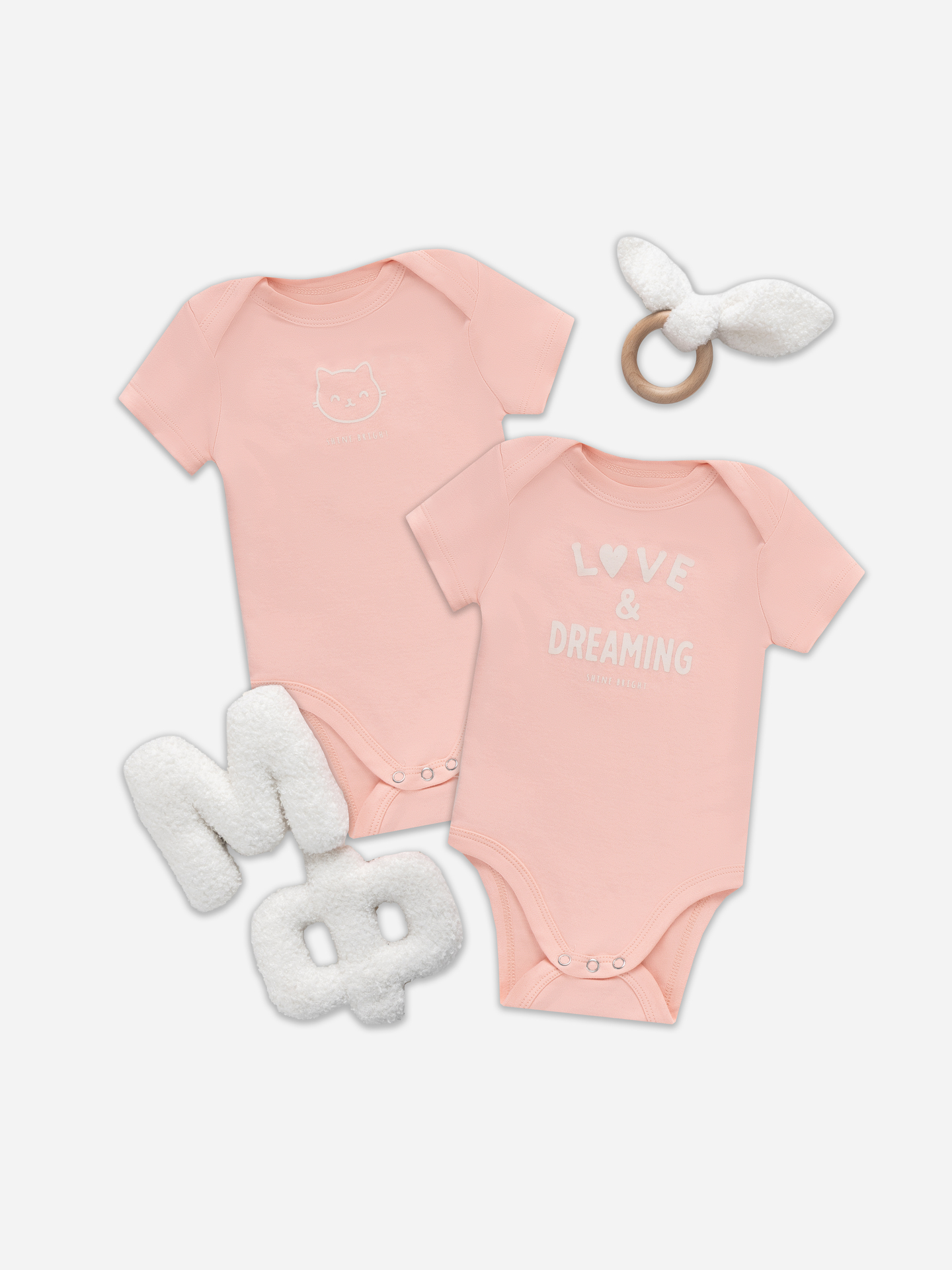 Боди 2 шт Mark Formelle (Марк Формэль) 13015-2/розовый +печать - фото 1