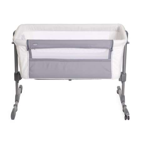 Детская кроватка Chicco Next2Me Essential c рождения до 6 месяцев Cloud Re_Lux прямоугольная, без маятника