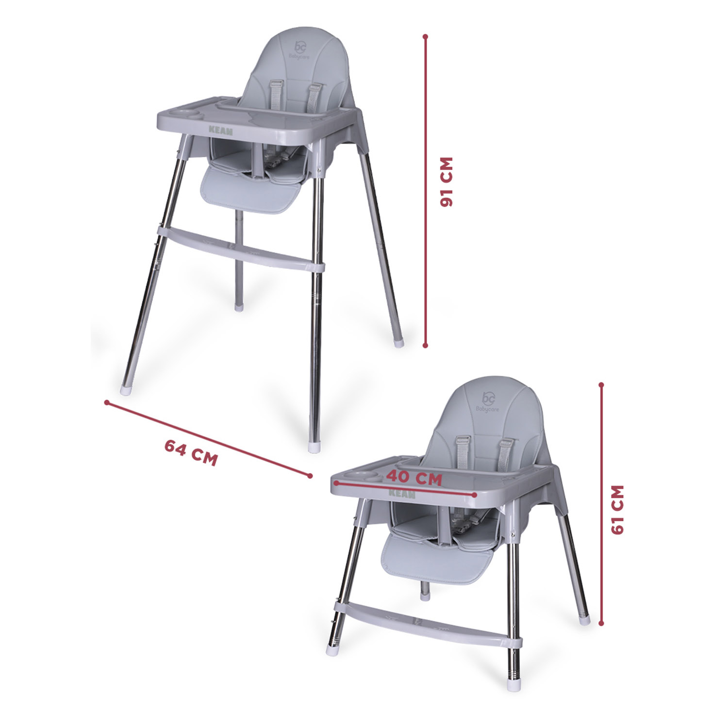 Стульчик для кормления BabyCare Kean классический - фото 3