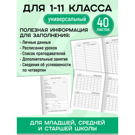 Дневник школьный Prof-Press 40 листов