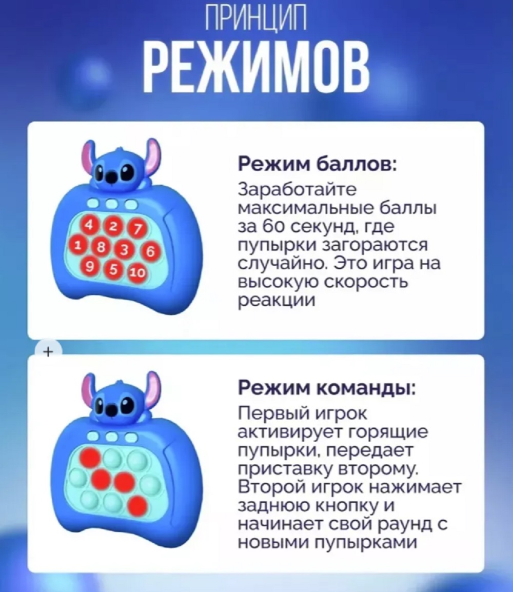 Игрушка ТОТОША Попит электронный Стич - фото 5