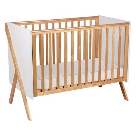 Детская кроватка Polini kids прямоугольная, без маятника (белый, бежевый)