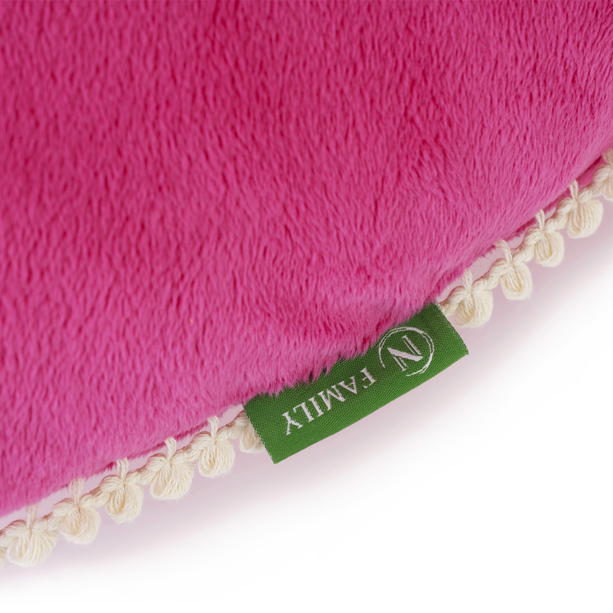 Подушка декоративная 40х40 N Family сердечко Fuchsia с кружевом - фото 2
