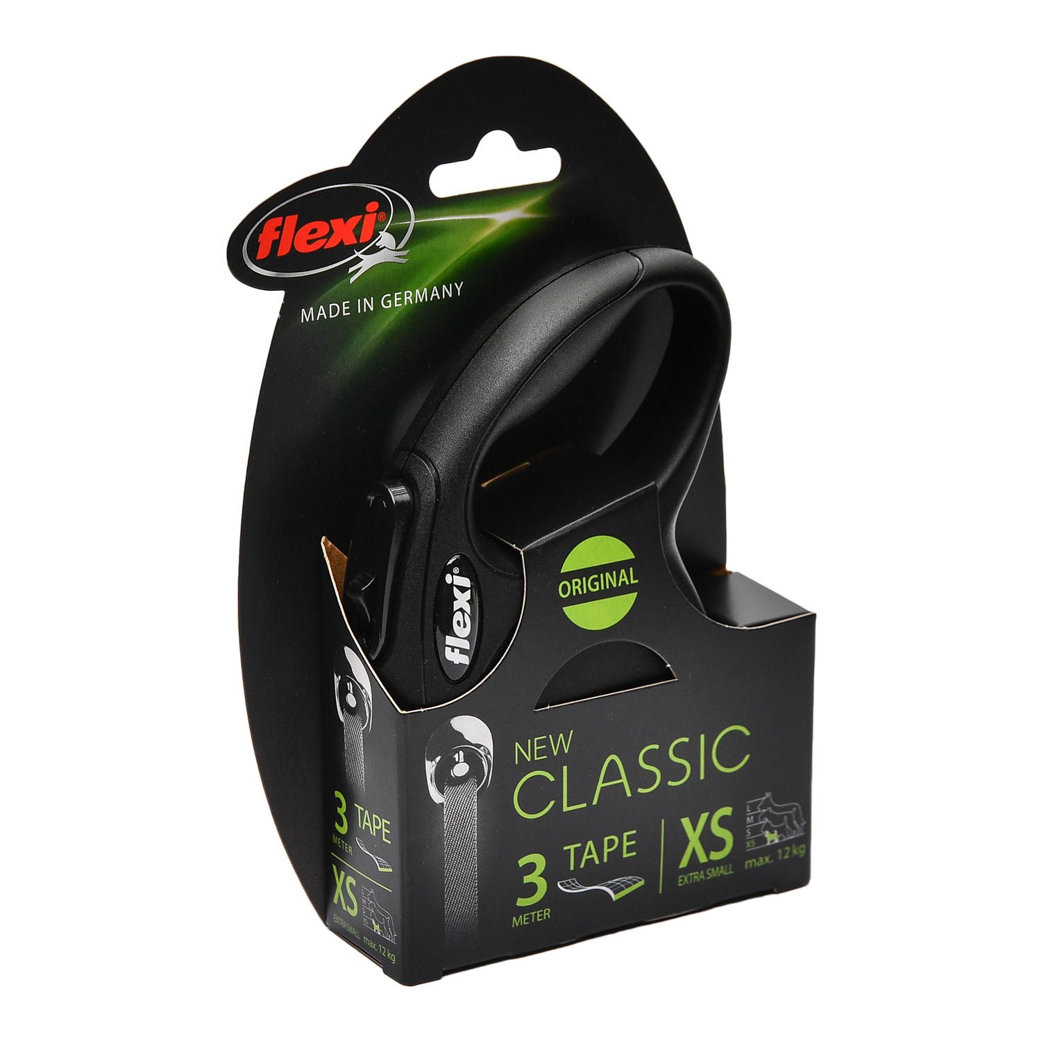 Рулетка Flexi New Classic XS лента 3 м до 12 кг Черная - фото 2