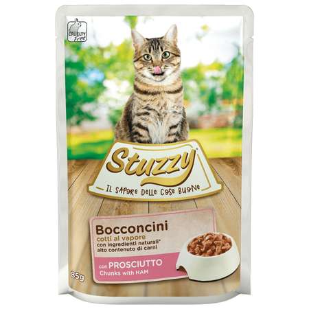 Корм для кошек Stuzzy 85г Bocconcini ветчина в соусе пауч