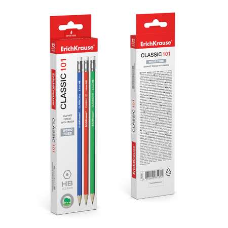 Карандаши чернографитные ErichKrause 12 шт.