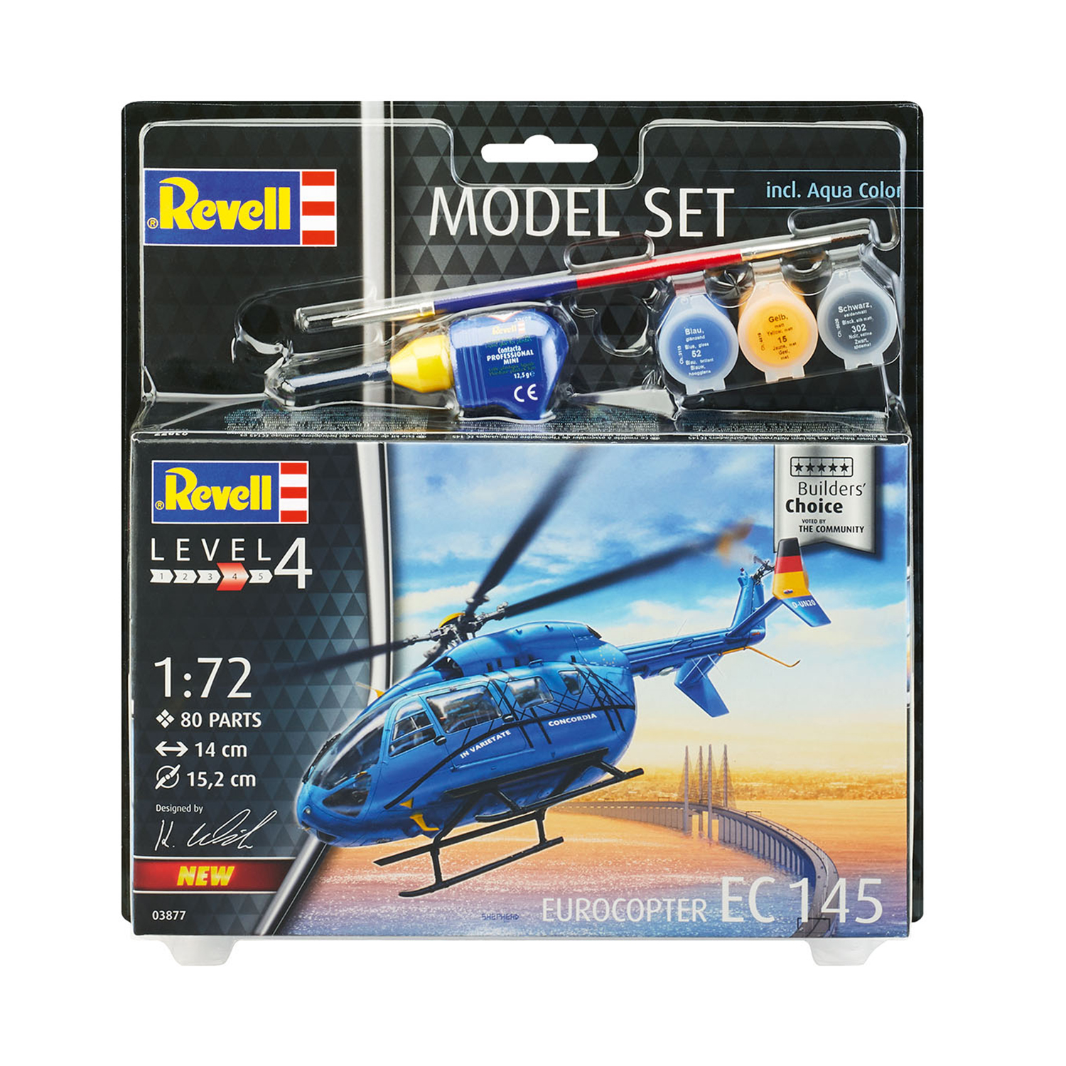 Сборная модель Revell Транспортный вертолёт Eurocopter EC 145 Builders Choice 63877 - фото 3