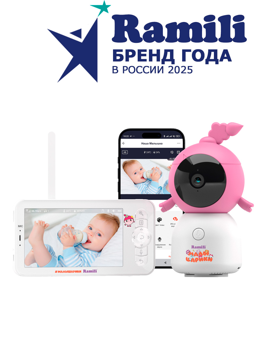Видеоняня Ramili Малышарики Нюша с Wi-Fi и без - фото 2