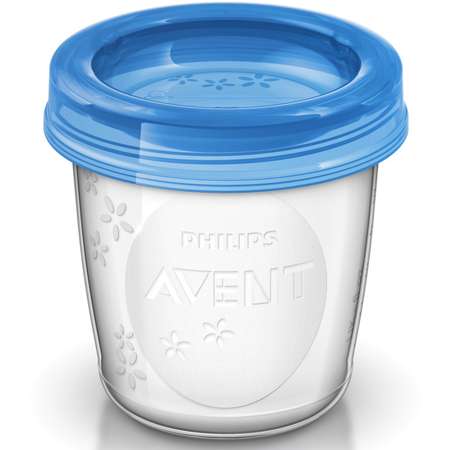 Набор контейнеров Philips Avent с крышкой для хранения грудного молока 180 мл SCF618/10