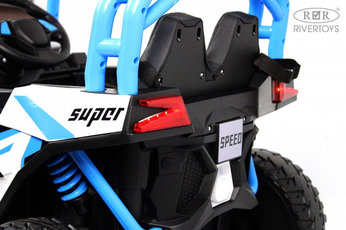 Электромобиль RIVERTOYS F888FF-4WD-BLUE С пультом ДУ - фото 5