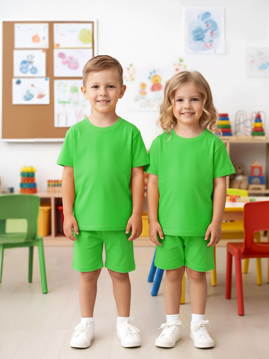 Футболка и шорты VEDDI 2077/6036к-24-зелёный - фото 3