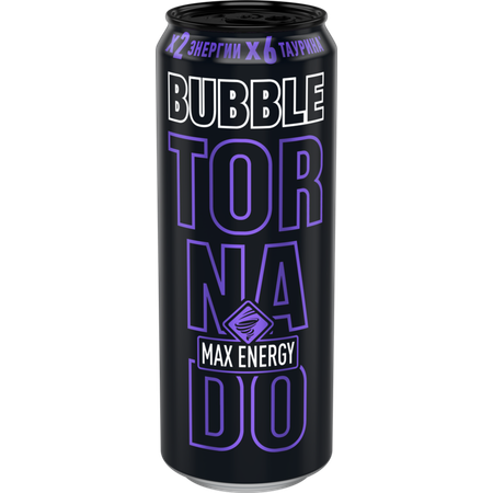 Напиток энергетический TORNADO Max Energy Bubble 0.45л ж/б