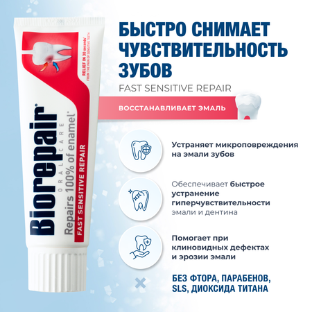 Зубная паста Biorepair без фтора мята