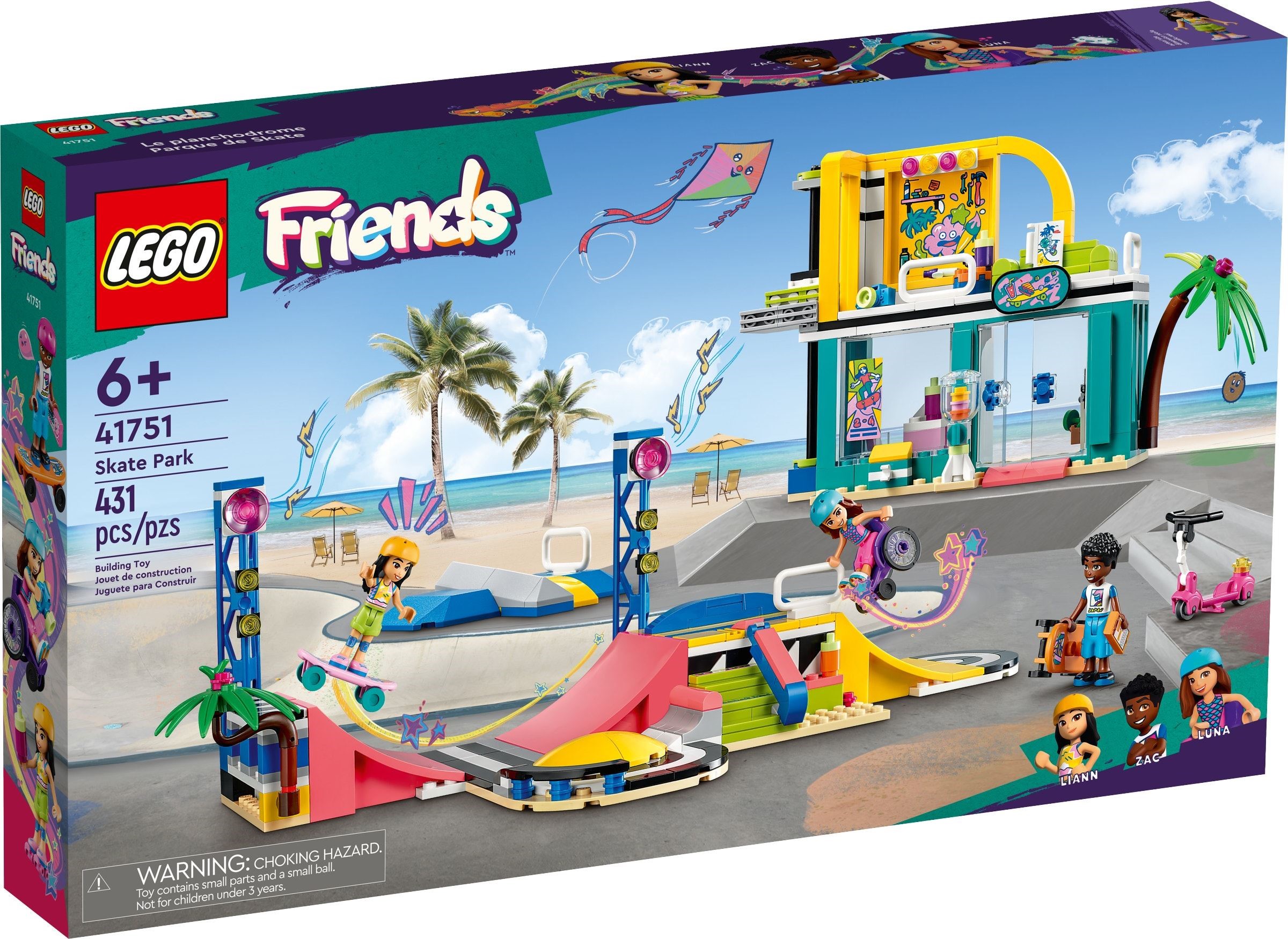 Изображение товара LEGO Friends Скейт-парк 41751 231 деталей для детей от 6 лет
