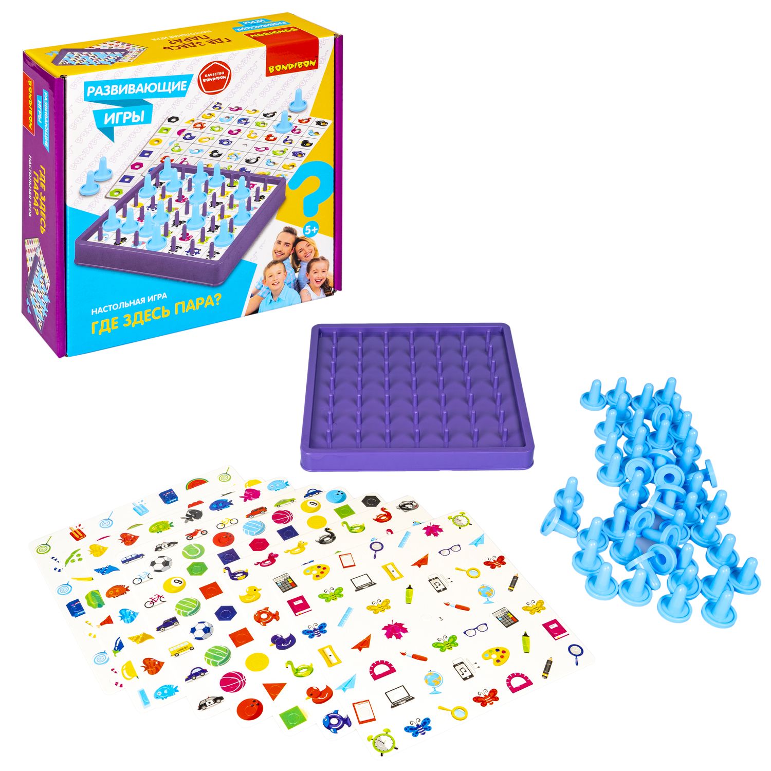Настольная игра Bondibon на память мемо Где Здесь Пара - фото 5