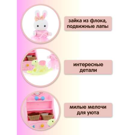 Аксессуар для кукол Veld Co кровать, шкаф, питомцы, качели