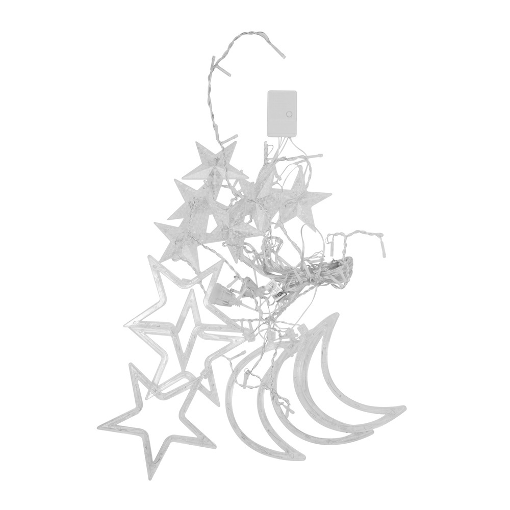 Гирлянда-шторка звезды-месяц Camelion LGD-003 LED - фото 1