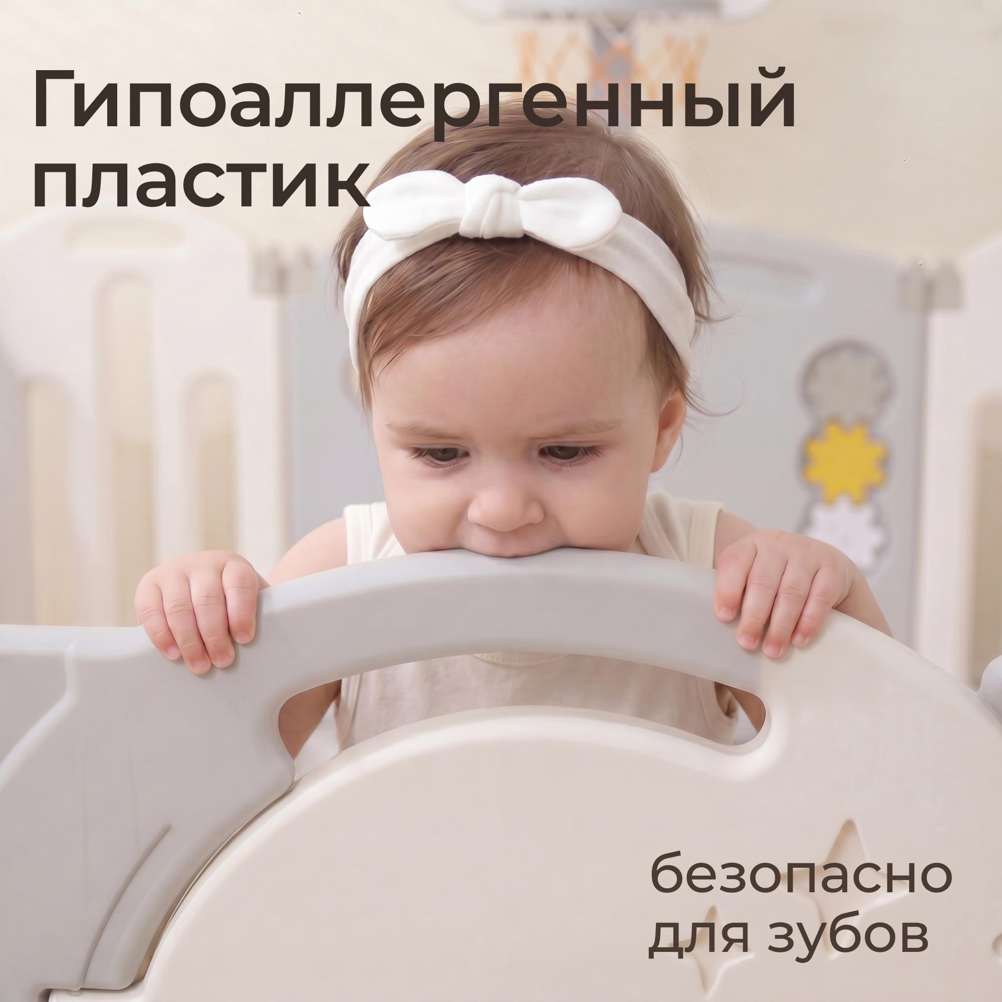 Манеж UNIX Kids баскетбольная стойка, коврик серый PPLX200WV2G - фото 11