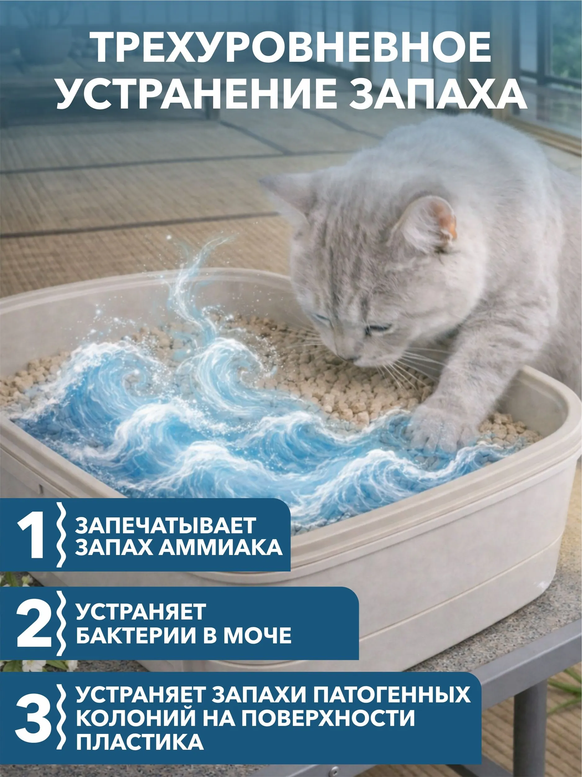 Наполнитель Japan Premium Pet 6 л 3 кг комкующийся, растительный, впитывающий - фото 3