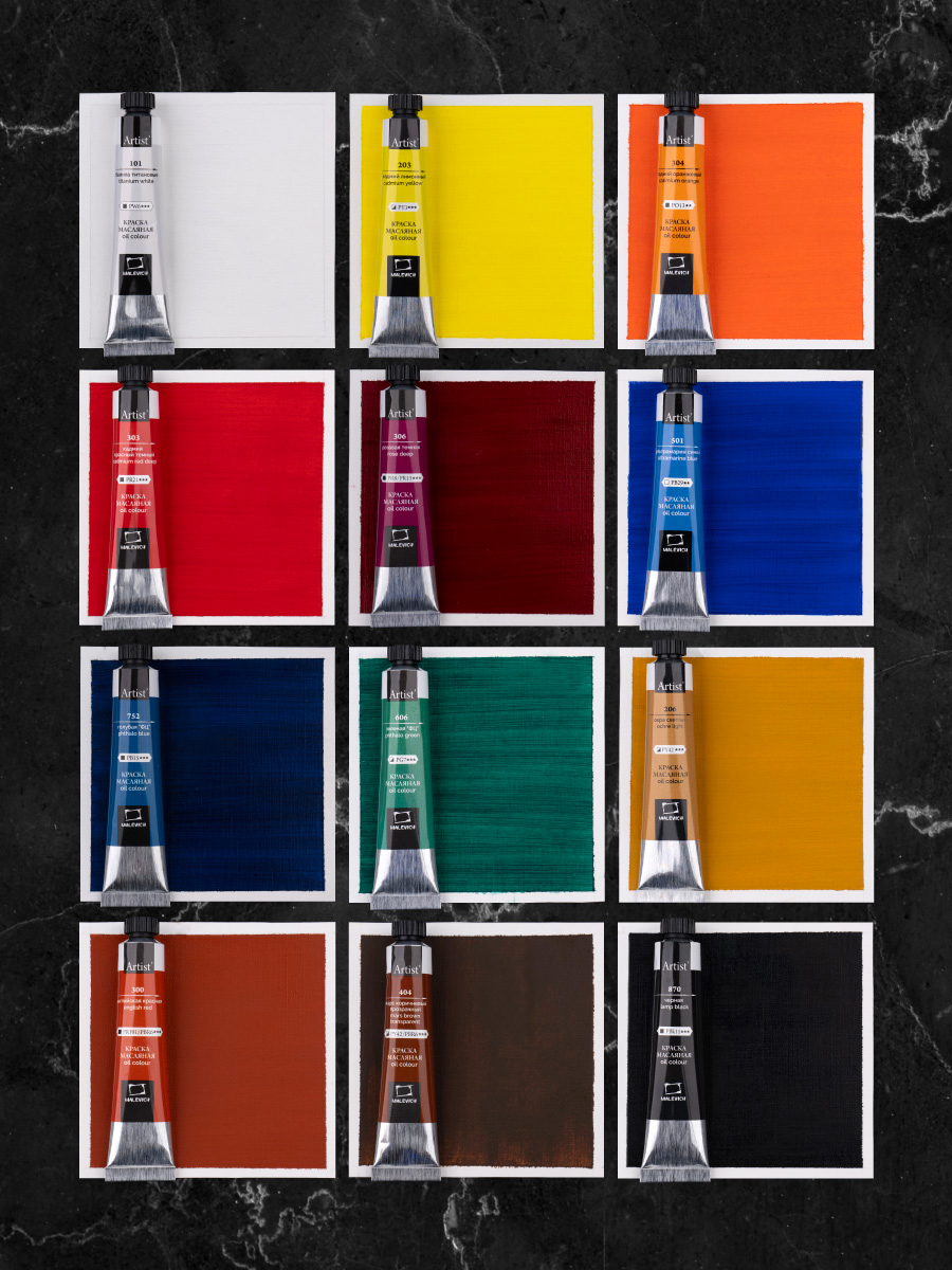 Краски масляные Малевичъ 12 цв. - фото 2