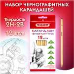 Карандаши чернографитные Пифагор 12 шт.