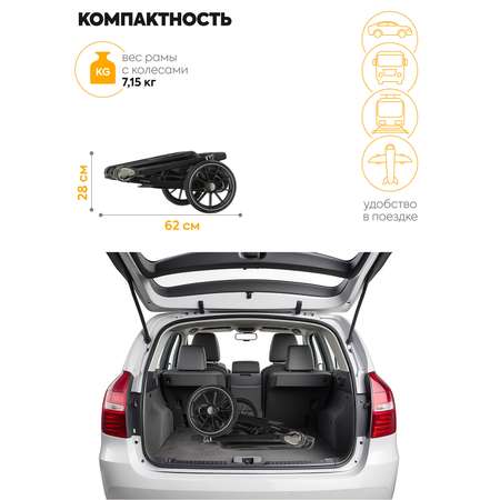 Коляска 2в1 JOVOLA Pepper темно-серый